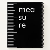 Modern Black White Measure Vet Student Notes ノートブック (裏面)