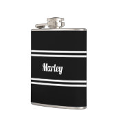 Modern Black & White Name フラスク (左)