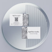 Modern Black White Op Art Business Card 名刺