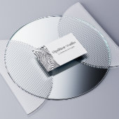 Modern Black White Op Art Business Card 名刺