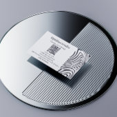 Modern Black White Op Art Business Card 名刺