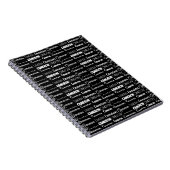 Modern Black White Personalized Name Collage ノートブック (右側)