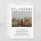 Modern Black/White Photo Class of 2026 Graduation 招待状 (裏面)