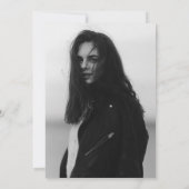 Modern Black White Photo Grad Party Invitation 招待状 (裏面)