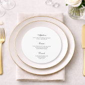 Modern Black & White Round Wedding Sign & Menu メニュー