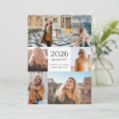 Modern Black + White Script 2026 Graduation 招待状 (スタンド正面)