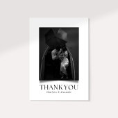 Modern Black & White Shadow Effect  Thank you card 招待状
