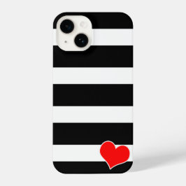 Modern Black & White Striped iPhone 14ケース