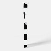 Modern Black & White Striped iPhoneケース (左側面)