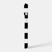Modern Black & White Striped iPhone 15ケース (左側面)