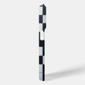 Modern Black & White Textured Checkerboard Phone  Case-Mate iPhoneケース (裏面 / 右)