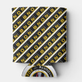 Modern Black Yellow White Graduation Party  缶クーラー (裏面)