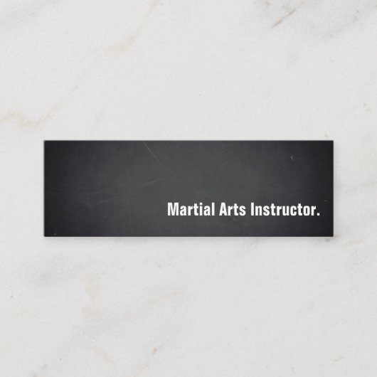 Modern Blackboard Martial Arts Instructor スキニー名刺 (正面)