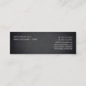 Modern Blackboard Martial Arts Instructor スキニー名刺 (裏面)