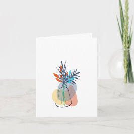 Modern Blank Botanical Note Card Stationery サンキューカード