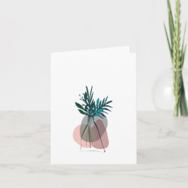Modern Blank Botanical Note Card Stationery サンキューカード