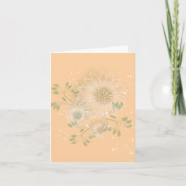 Modern Blank Botanical Note Card Stationery サンキューカード