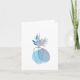 Modern Blank Botanical Note Card Stationery サンキューカード