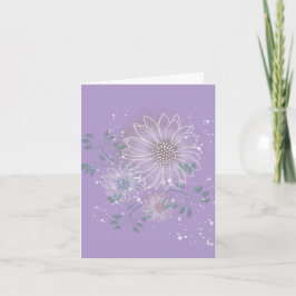 Modern Blank Botanical Note Card Stationery サンキューカード