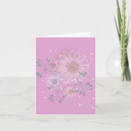Modern Blank Botanical Note Card Stationery サンキューカード