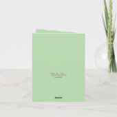 Modern Blank Botanical Note Card Stationery サンキューカード (裏面)