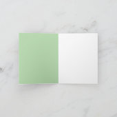 Modern Blank Botanical Note Card Stationery サンキューカード (内部)