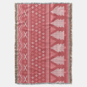 Modern Blocky Christmas Tree Pattern スローブランケット (正面縦)