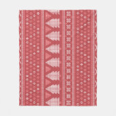 Modern Blocky Christmas Tree Pattern フリースブランケット (正面)