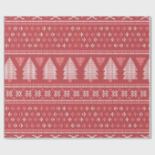 Modern Blocky Christmas Tree Pattern ラッピングペーパー (フラット)