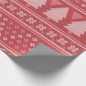Modern Blocky Christmas Tree Pattern ラッピングペーパー (角)