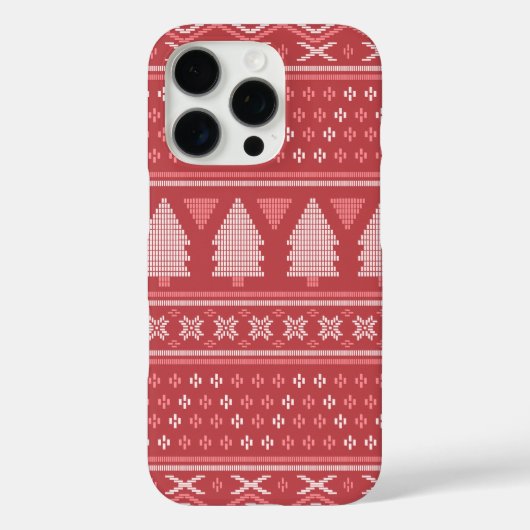 Modern Blocky Christmas Tree Pattern Case-Mate iPhoneケース (裏面)