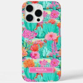 Modern Blooming Cacti Personalized iPhone 16 Pro Maxケース