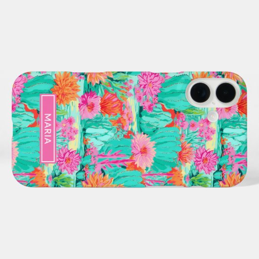 Modern Blooming Cacti Personalized Case-Mate iPhoneケース (裏面 (横))