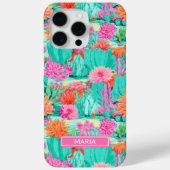Modern Blooming Cacti Personalized Case-Mate iPhoneケース (裏面)