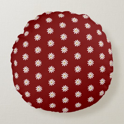 Modern Blooming Floral Round Home Pillow ラウンドクッション (正面)