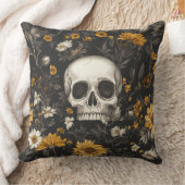 "Modern Blossom" Skull-Stil Dekokissen クッション (ブランケット)