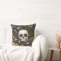 "Modern Blossom" Skull-Stil Dekokissen