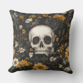 "Modern Blossom" Skull-Stil Dekokissen クッション (正面)