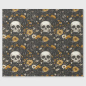 Modern Blossom Skull-Stil Geschenkpapier ラッピングペーパー (フラット)