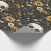 Modern Blossom Skull-Stil Geschenkpapier ラッピングペーパー (角)