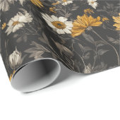 Modern Blossom Skull-Stil Geschenkpapier ラッピングペーパー (ロールコーナー)