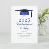 Modern Blue 2026 Graduation Party  招待状 (スタンド正面)