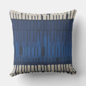 Modern Blue Abstract Geometric クッション (裏面)