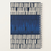 Modern Blue Abstract Geometric ノートブック (裏面)