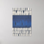 Modern Blue Abstract Geometric Wall Art キャンバスプリント (正面)