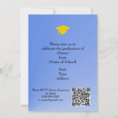 Modern Blue Abstract Grad Party Invitation - photo 招待状 (裏面)