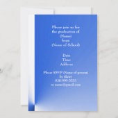 Modern Blue Abstract Graduation Invitation - photo 招待状 (裏面)