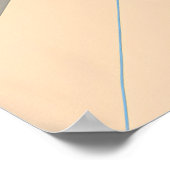 Modern Blue and Cream Abstract Dynamics ポスター (角)