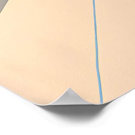 Modern Blue and Cream Abstract Dynamics ポスター (角)