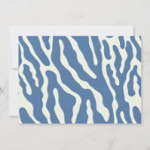 Modern blue and cream abstract Pattern graduation サンキューカード (裏面)